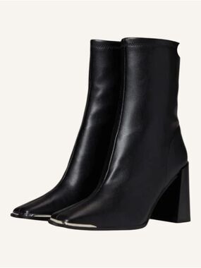 Chinese Laundry Marvin Black Square Toe Ankle Boots Block Heel Size 6 NWT